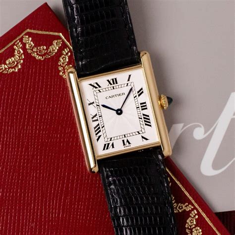 cartier tank used watch vintage|second hand cartier tank watch.